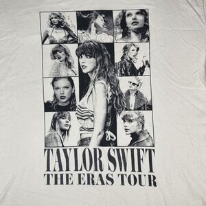 Taylor Swift Eras Tour Shirt Adult XL Beige Short Sleeve Graphic Print Music Tee